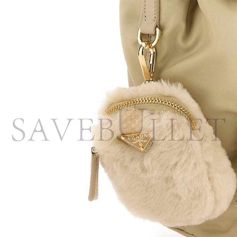 PRADA RE-NYLON SHEARLING BACKPACK 1BZ074 (25*20.5*11.5cm)